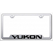Automotive Gold License Plate Frame - Silver Stainless Steel - GFYUKES
