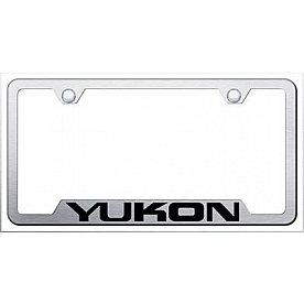 Automotive Gold License Plate Frame - Silver Stainless Steel - GFYUKES