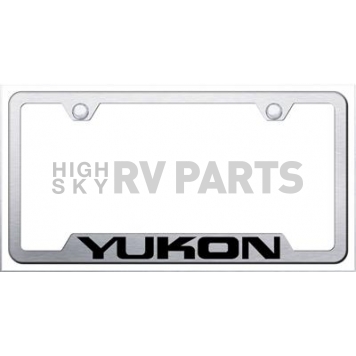 Automotive Gold License Plate Frame - Silver Stainless Steel - GFYUKES