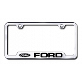 Automotive Gold License Plate Frame - Silver Stainless Steel - GFFOREC