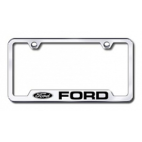 Automotive Gold License Plate Frame - Silver Stainless Steel - GFFOREC