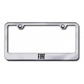 Automotive Gold License Plate Frame - Silver Stainless Steel - LFFIATES