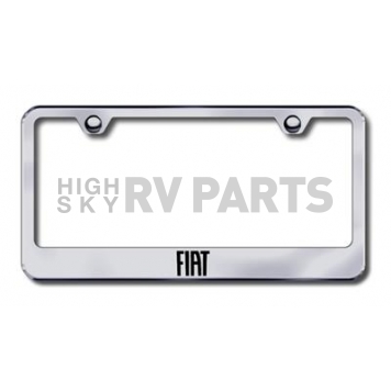 Automotive Gold License Plate Frame - Silver Stainless Steel - LFFIATES