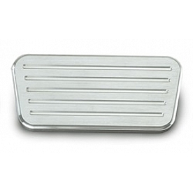 Lokar Performance Brake Pedal Pad - Aluminum Natural Traditional Flat Ball Milled - BAG6077