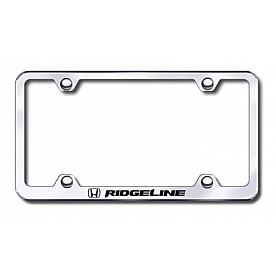 Automotive Gold License Plate Frame - Silver Stainless Steel - LFWRIDEC