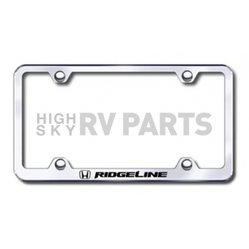 Automotive Gold License Plate Frame - Silver Stainless Steel - LFWRIDEC