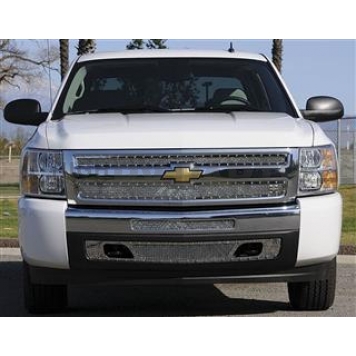 T-Rex Truck Products Grille Insert - Mesh Rectangular Polished Stainless Steel - 6711100