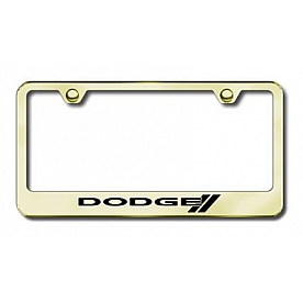 Automotive Gold License Plate Frame - Gold Stainless Steel - LFDODSEG