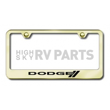 Automotive Gold License Plate Frame - Gold Stainless Steel - LFDODSEG