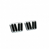 Lokar Performance Brake And Clutch Pedal Pad Set - Aluminum Natural - BAG6102