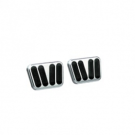 Lokar Performance Brake And Clutch Pedal Pad Set - Aluminum Natural - BAG6102