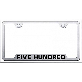 Automotive Gold License Plate Frame - Silver Stainless Steel - GF500ES