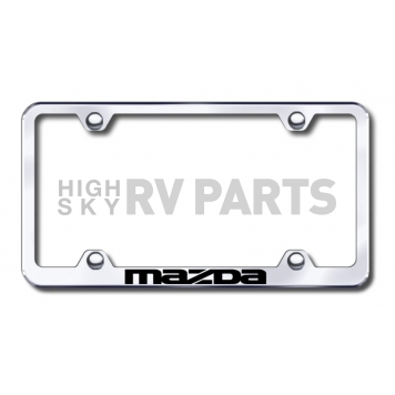 Automotive Gold License Plate Frame - Silver Stainless Steel - LFWMAZEC