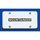 Automotive Gold License Plate - Mountaineer Stainless Steel - MOUNGC