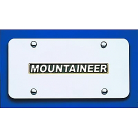 Automotive Gold License Plate - Mountaineer Stainless Steel - MOUNGC