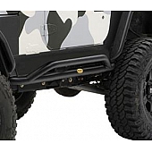 Smittybilt Rocker Panel Guard - Round Tube Steel Black Textured Powder Coated - 76642