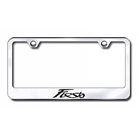 Automotive Gold License Plate Frame - Silver Stainless Steel - LFFIEEC