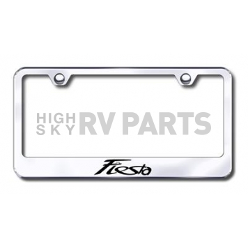 Automotive Gold License Plate Frame - Silver Stainless Steel - LFFIEEC