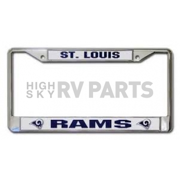 POWERDECAL License Plate Frame - St Louis Rams Name And Logo Zinc - FC3002
