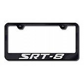 Automotive Gold License Plate Frame - Black Stainless Steel - LFSRT8EB