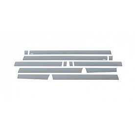 Putco Rocker Panel Molding - Polished Stainless Steel Black Set of 12 - 9751443BP