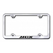 Automotive Gold License Plate Frame - Silver Stainless Steel - LFWMDXEC