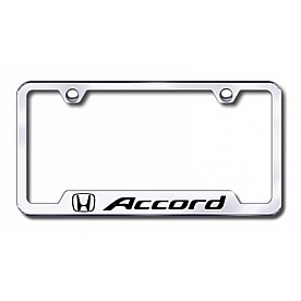 Automotive Gold License Plate Frame - Black Stainless Steel - GFACCEB
