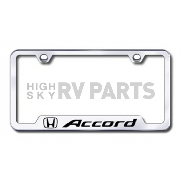 Automotive Gold License Plate Frame - Black Stainless Steel - GFACCEB