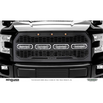 T-Rex Truck Products Grille Insert - Honeycomb Rectangular Black Powder Coated Steel - 6515741-1