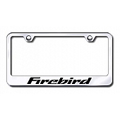 Automotive Gold License Plate Frame - Silver Stainless Steel - LFFIREC
