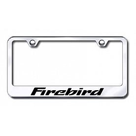 Automotive Gold License Plate Frame - Silver Stainless Steel - LFFIREC