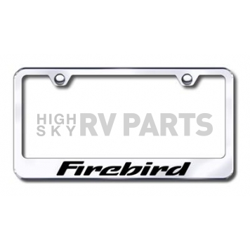 Automotive Gold License Plate Frame - Silver Stainless Steel - LFFIREC