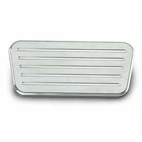 Lokar Performance Brake Pedal Pad - Aluminum Natural Extra Large Traditional Flat Ball Milled - BAG6079