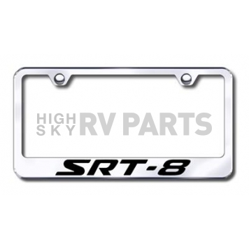 Automotive Gold License Plate Frame - Silver Stainless Steel - LFSRT8EC