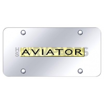 Automotive Gold License Plate - Aviator Stainless Steel - AVINGC
