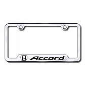 Automotive Gold License Plate Frame - Silver Stainless Steel - GFACCEC