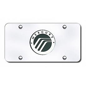 Automotive Gold License Plate - Mercury Logo Stainless Steel - MRYCC