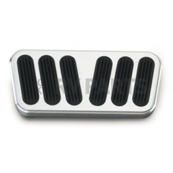 Lokar Performance Brake Pedal Pad - Aluminum With Rubber Insert Silver With Black Insert - BAG6080