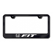 Automotive Gold License Plate Frame - Black Stainless Steel - LFFITEB