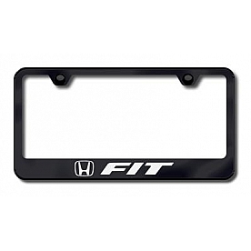 Automotive Gold License Plate Frame - Black Stainless Steel - LFFITEB