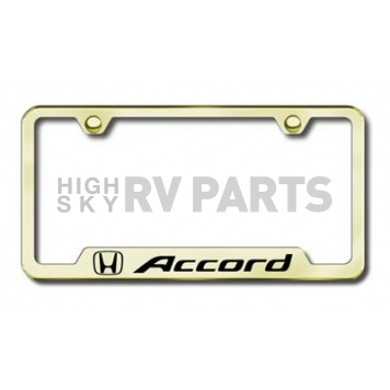 Automotive Gold License Plate Frame - Gold Stainless Steel - GFACCEG