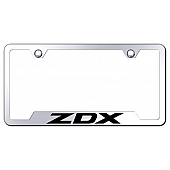 Automotive Gold License Plate Frame - Silver Stainless Steel - GFZDXEC