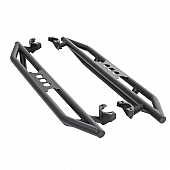 Smittybilt Rocker Panel Guard - Round Tube  Black Textured Powder Coated - 76633LT