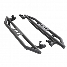 Smittybilt Rocker Panel Guard - Round Tube  Black Textured Powder Coated - 76633LT