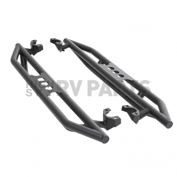 Smittybilt Rocker Panel Guard - Round Tube  Black Textured Powder Coated - 76633LT
