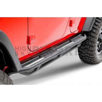 Smittybilt Rocker Panel Guard - Round Tube  Black Textured Powder Coated - 76633LT-2