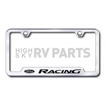 Automotive Gold License Plate Frame - Silver Stainless Steel - GFFORREC