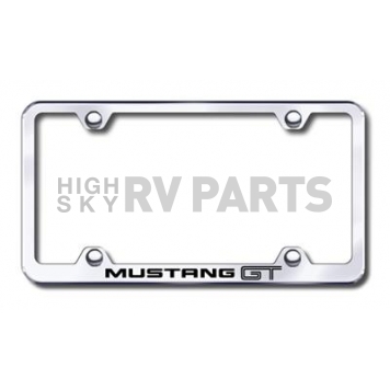 Automotive Gold License Plate Frame - Silver Stainless Steel - LFWMGTEC