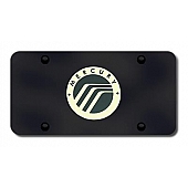 Automotive Gold License Plate - Mercury Logo Stainless Steel - MRYGB