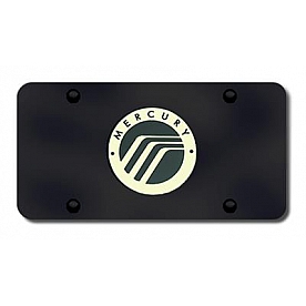 Automotive Gold License Plate - Mercury Logo Stainless Steel - MRYGB